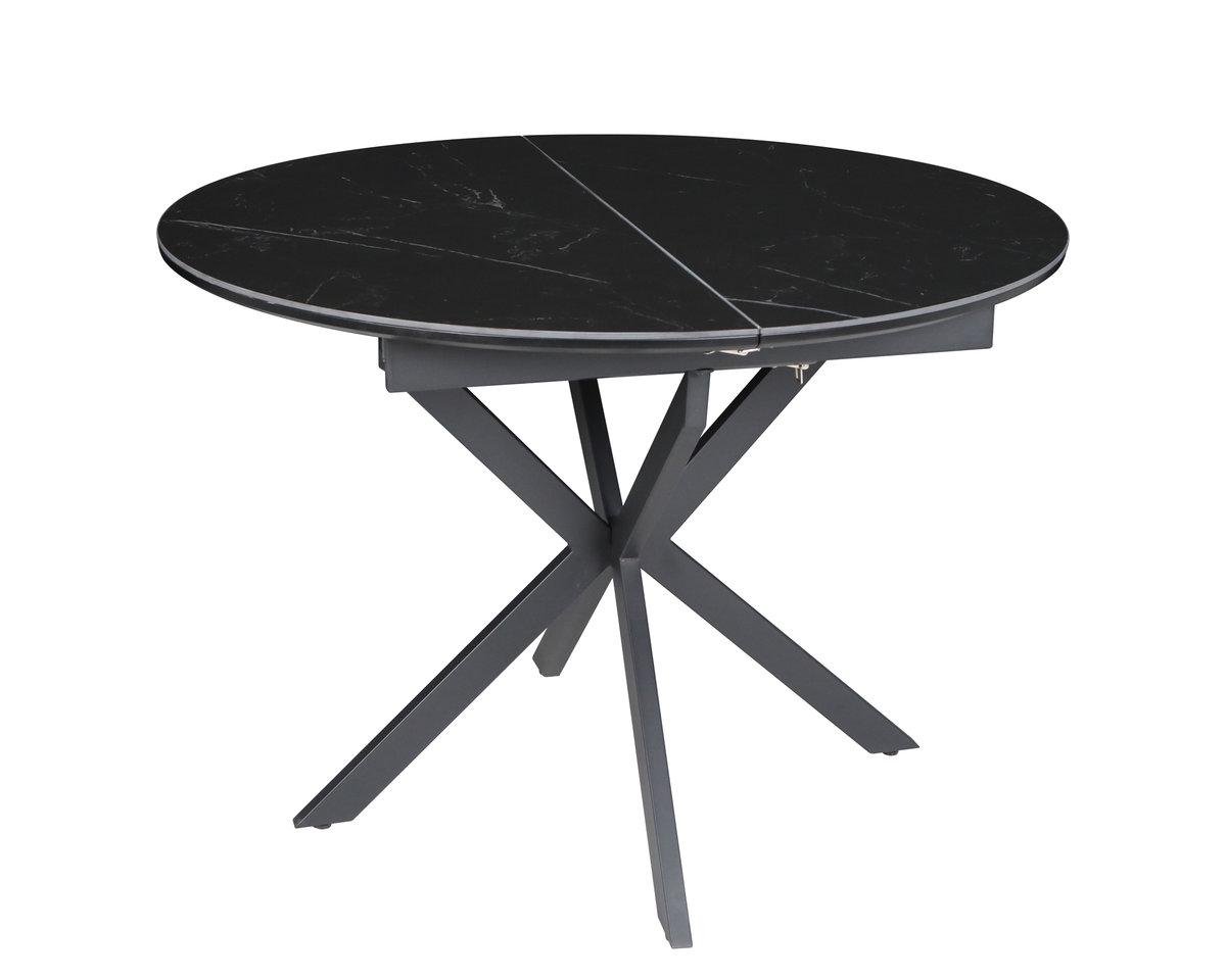 Обеденный стол раскладной Intarsio GENEWA CERAMIC 105/140х105 см Черный (32300960) Обеденный стол раскладной Intarsio GENEWA CERAMIC 105/140х105 см Черный (32300960)