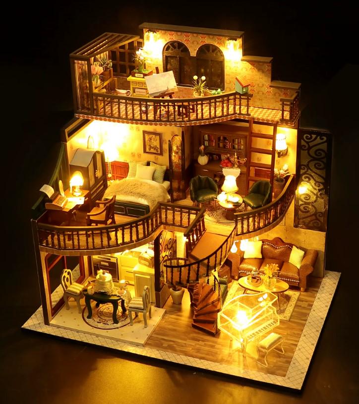 Конструктор мініатюрний DIY House Будинок з антикваріатом румбокс 25x17x24 см (2104618652) - фото 12 Конструктор мініатюрний DIY House Будинок з антикваріатом румбокс 25x17x24 см (2104618652) - фото 12