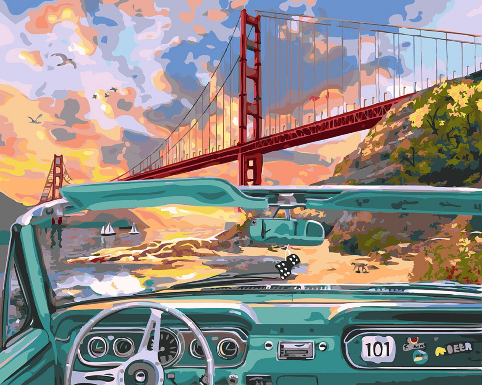 Картина по номерам Brushme Мост Золотые ворота (GX22387) Картина по номерам Brushme Мост Золотые ворота (GX22387)