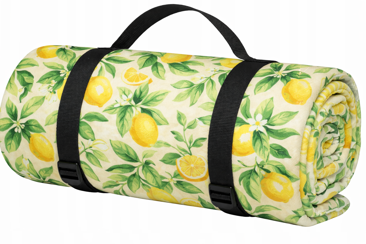 Плед складний для пікніка Bolan Home&Design Lemon утеплений 130x170 см