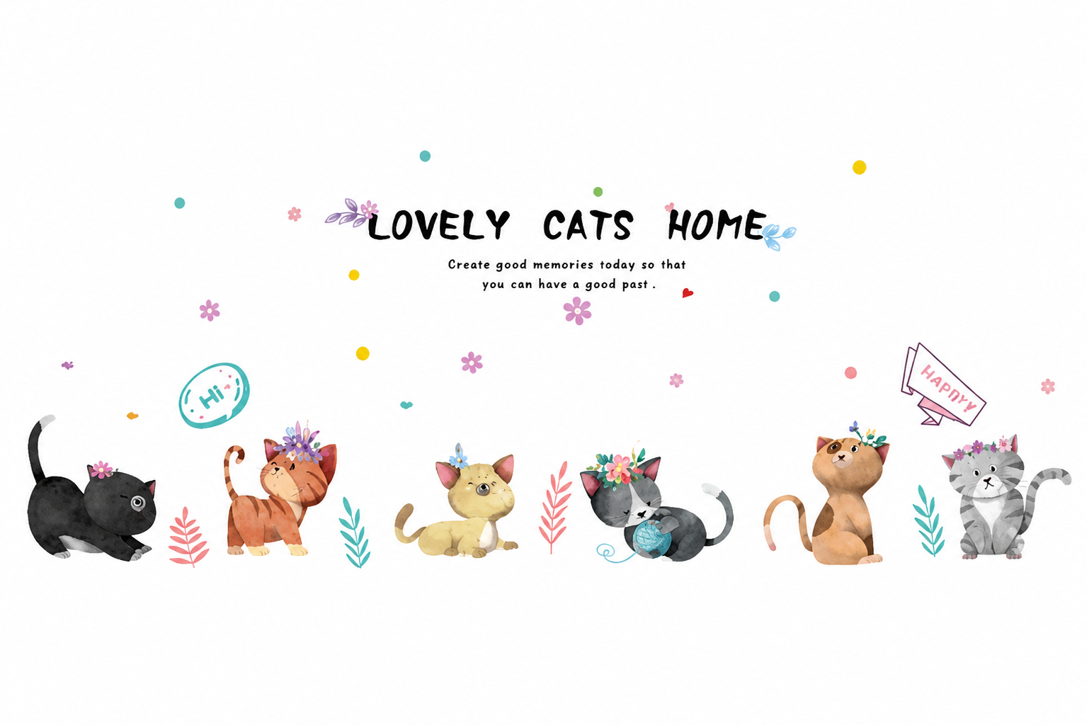 Наклейка 3D в спальню UKC Cats Home (2825)