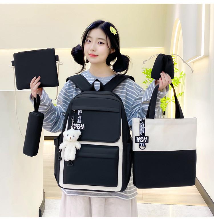 Школьный рюкзак для девочки 5в1 Черный (yy613-4) - фото 2