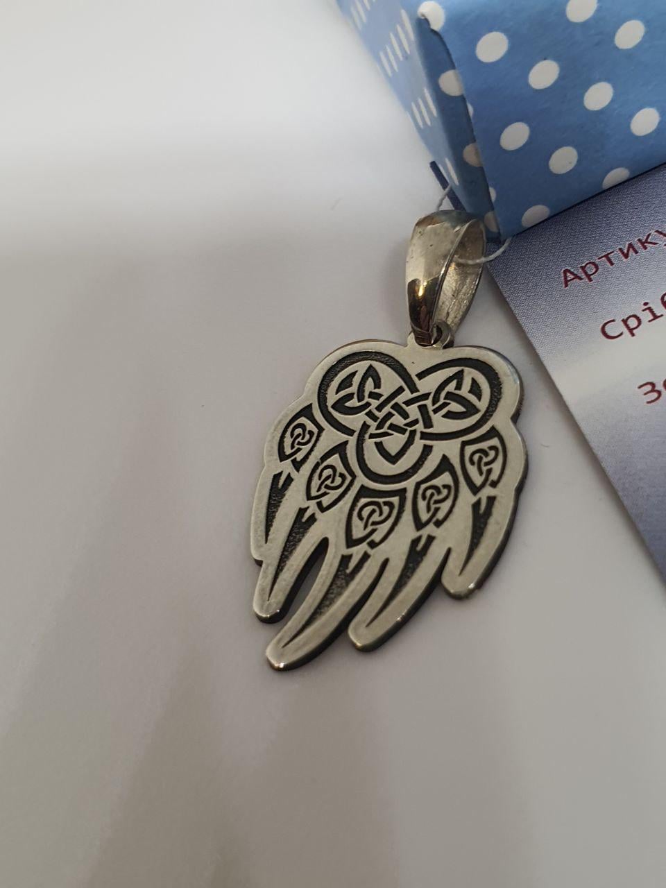 Срібний кулон Лапа ведмежа печатка 925 проби (2582254039) - фото 4