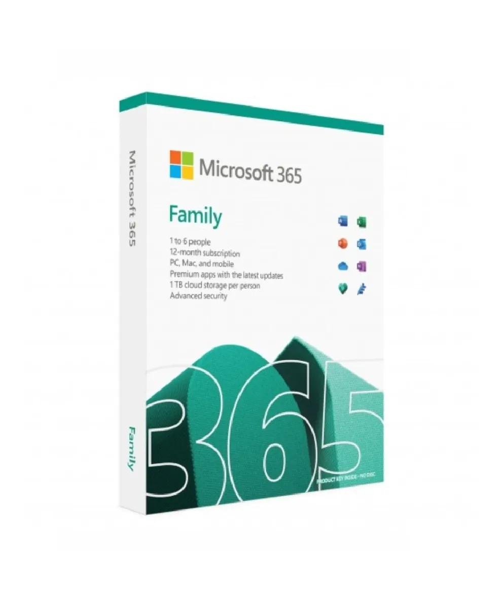 Підписка Microsoft 365 Family-BOX pack 1 рік 6 користувачів