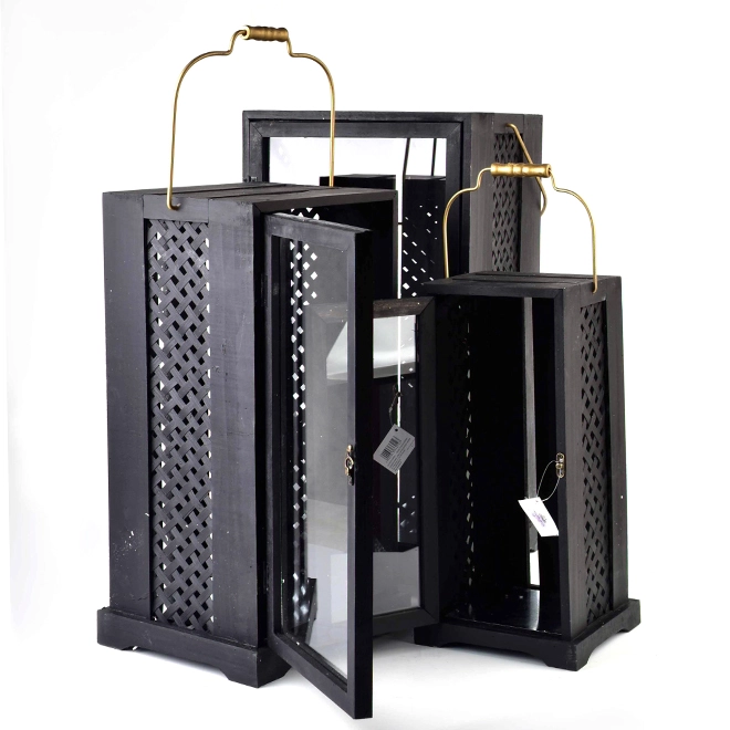 Комплект деревянных фонарей Levi HTO2109 3 шт. (35269) - фото 2