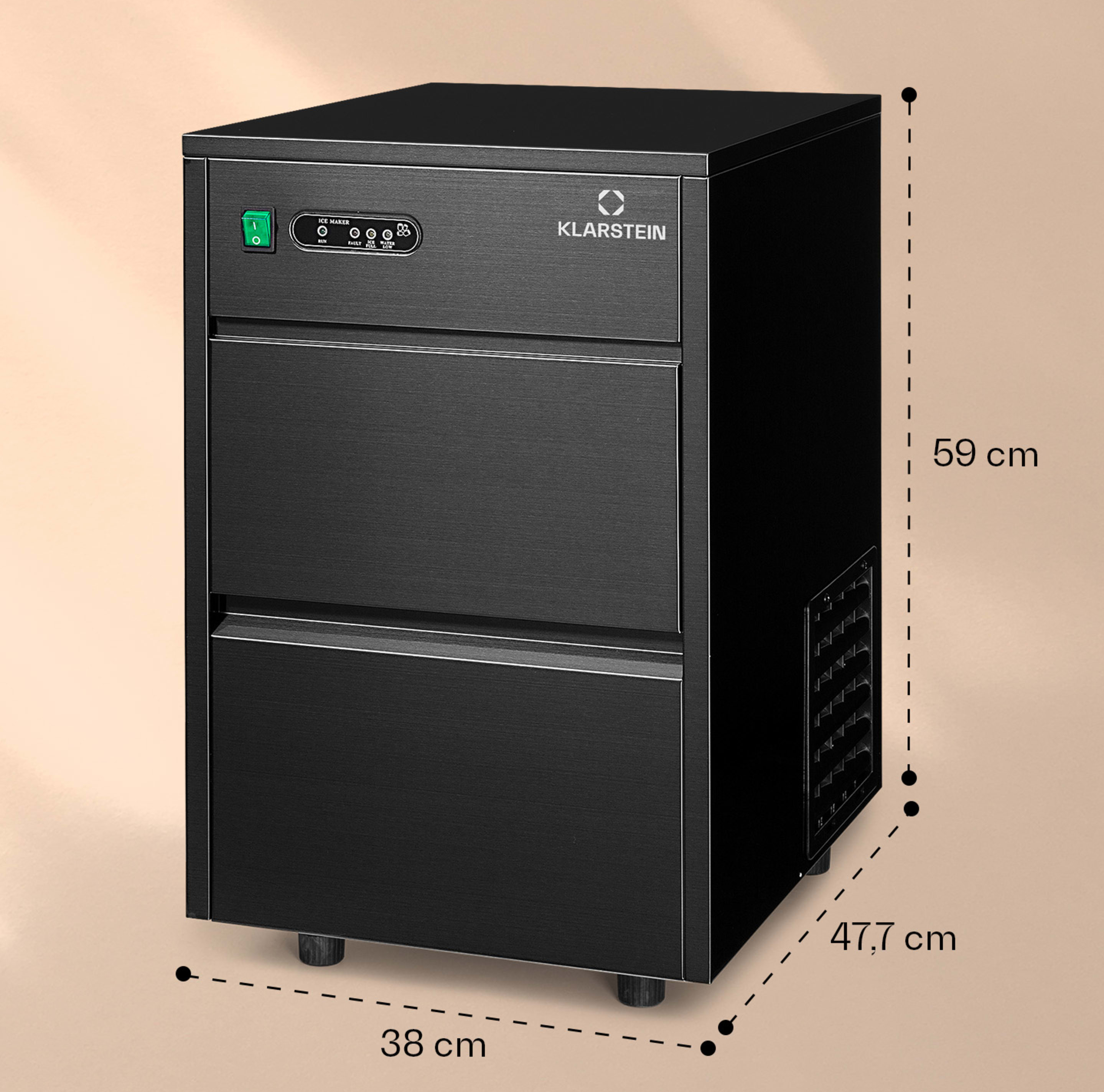 Ледогенератор KLARSTEIN XL 20 кг льда Черный (10036152) - фото 6 Ледогенератор KLARSTEIN XL 20 кг льда Черный (10036152) - фото 6