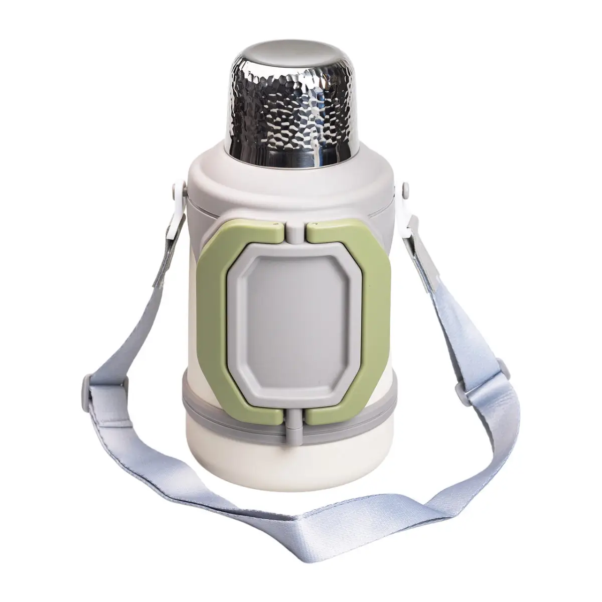 Термос Vacuum Cup 1,5 л з ремінцем і складною ручкою Білий (HP-14-21W) Термос Vacuum Cup 1,5 л з ремінцем і складною ручкою Білий (HP-14-21W)