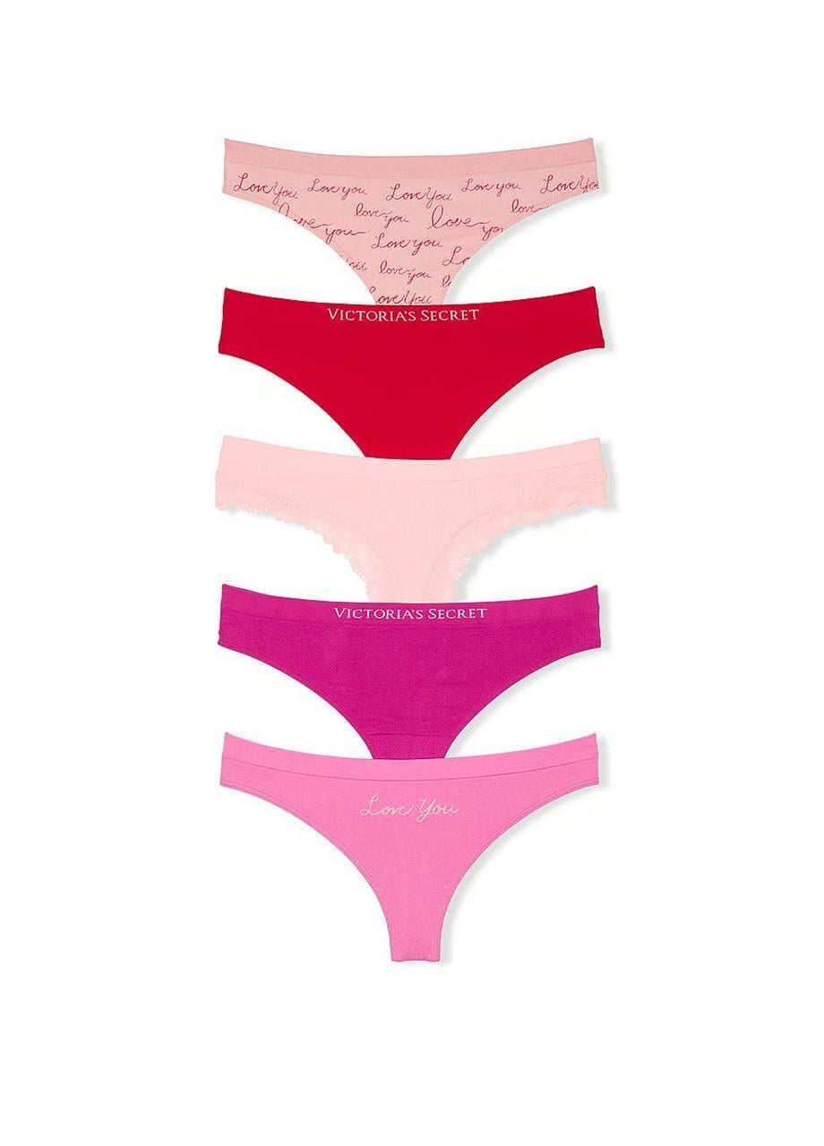 Набор женских трусиков Victoria's Secret Seamless Thong L 5 шт. Разноцветный (2628385297)