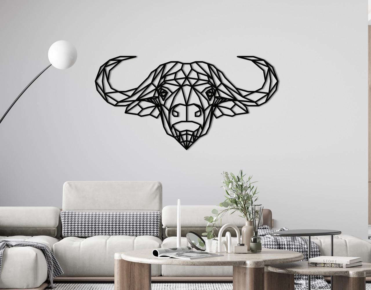 Декоративное панно на стену Upwood Decor Buffalo 76,9х150 см Black (1584707898)