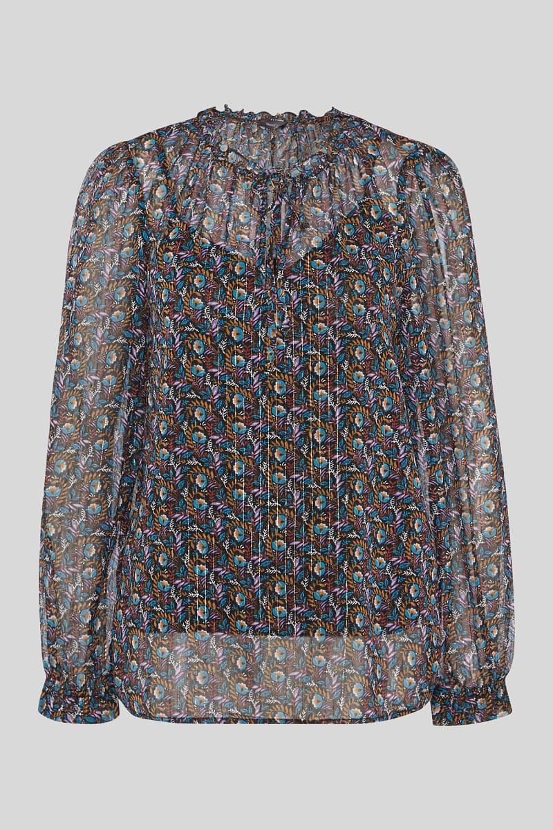 Блуза C&A Квіти р. 44 Чорний (2112130)