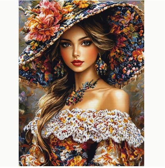 Набор для вышивания крестиком JOZYSH "Цветочная элегантность" 14CT канва Аида с нанесенным рисунком 30x40 см (2886972382)