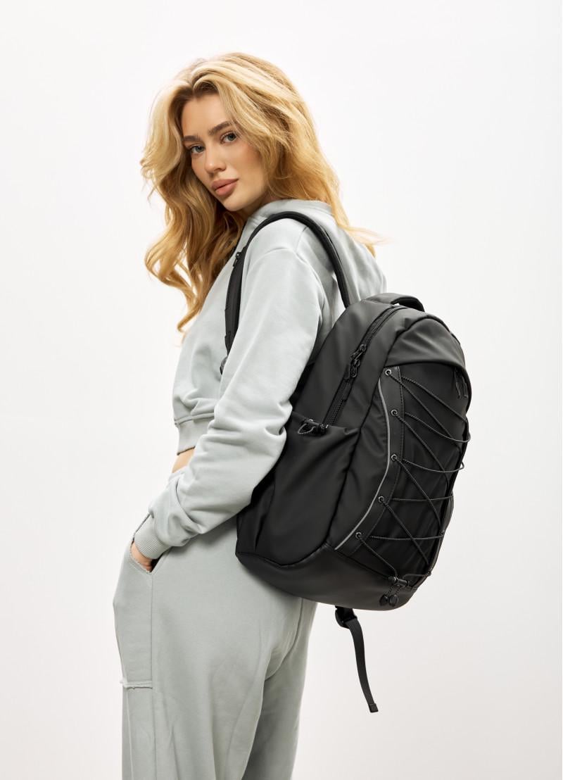 Рюкзак женский Sambag Zard Neo с декором 46х27х13 см Черный (25000264)