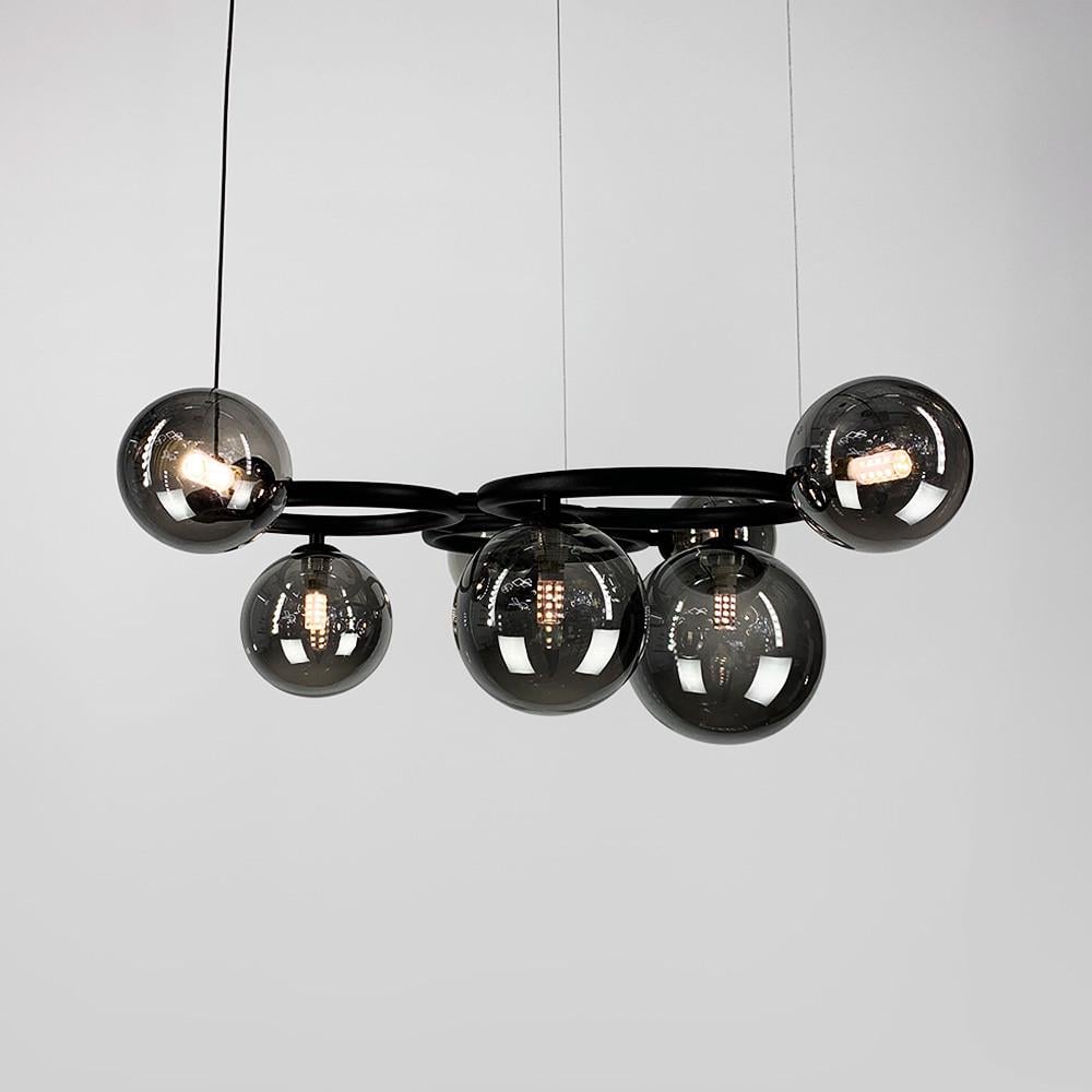 Люстра Gorizia на 7 графитовых плафонов Черный (sg 44/7 bk/gr) - фото 1 Люстра Gorizia на 7 графитовых плафонов Черный (sg 44/7 bk/gr) - фото 1