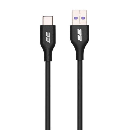 Кабель Glow 2E 2E-CCAC-BL USB-A-USB-C 1 м Чорний (582392)