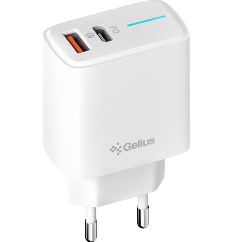 Зарядний пристрій мережевий Gelius Radiance GP-HC058 25W з кабелем Full Silicon Type-C to Lightning White - фото 2 Зарядний пристрій мережевий Gelius Radiance GP-HC058 25W з кабелем Full Silicon Type-C to Lightning White - фото 2