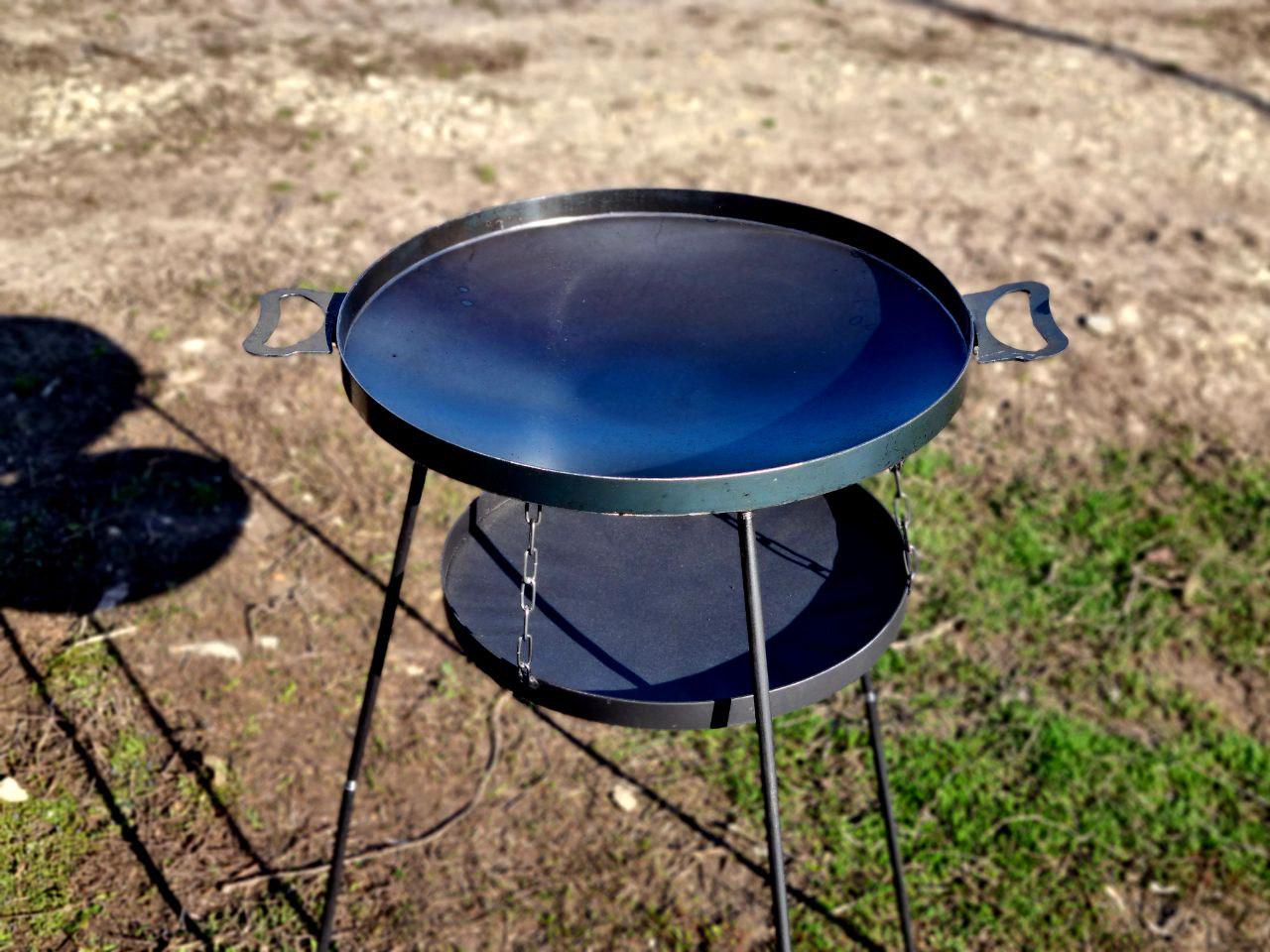Сковорода-диск для пикника GrillKov САДЖ цельными ногами 94 см d 40 см (В - 2101-4) - фото 3 Сковорода-диск для пикника GrillKov САДЖ цельными ногами 94 см d 40 см (В - 2101-4) - фото 3
