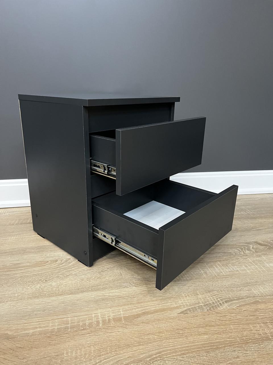 Тумба приліжкова Кватро 400x480x340 мм Антрацитовий - фото 3