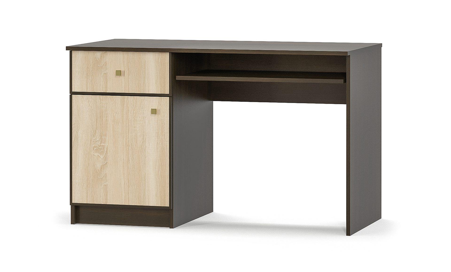 Письменный стол Мебель-Сервіс 120 Fantasy 120,3х59,8х77,4 см Венге темный/Дуб самоа (28128274)