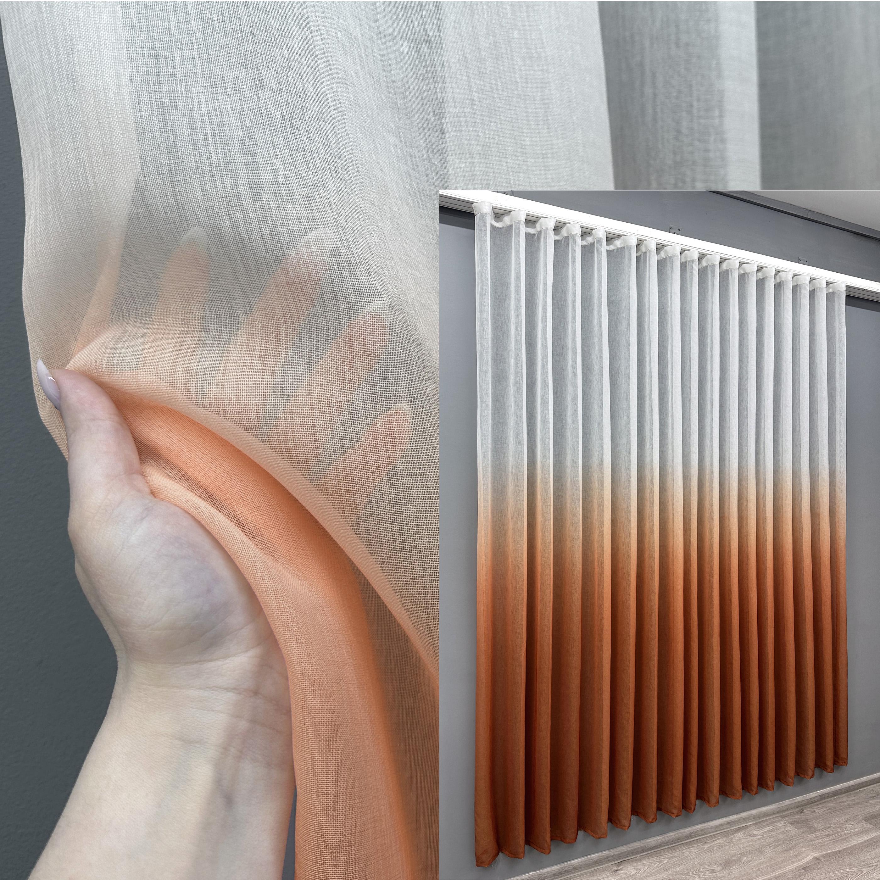 Тюль VR-Textil №577т Омбре Батист 300х230 см Терракотовый/Белый (42-0697) - фото 3 Тюль VR-Textil №577т Омбре Батист 300х230 см Терракотовый/Белый (42-0697) - фото 3