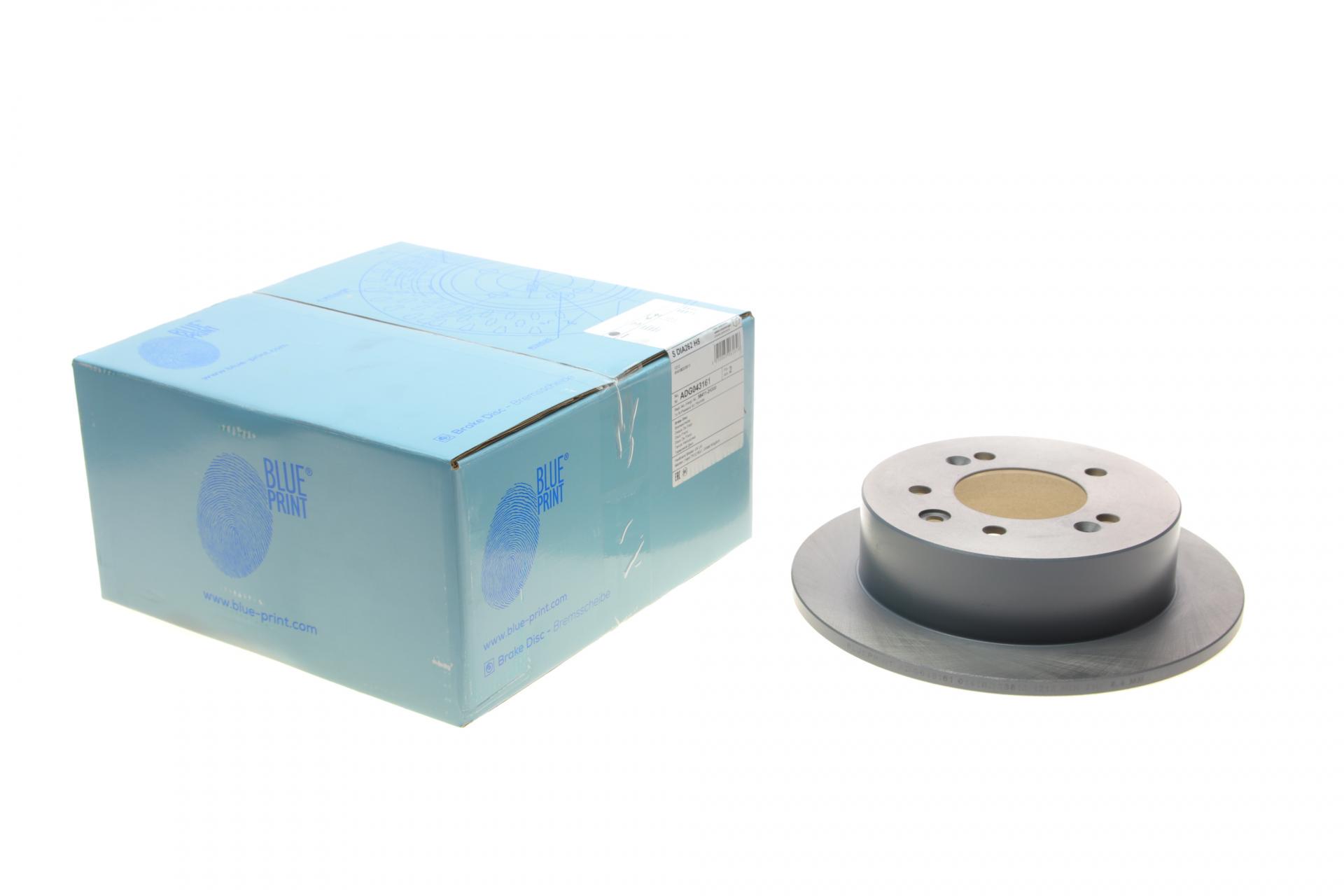 Диск тормозной задний BLUE PRINT для Hyundai Elantra IV 06-11/Sonata IV 09-14 262x10 мм (ADG043161)