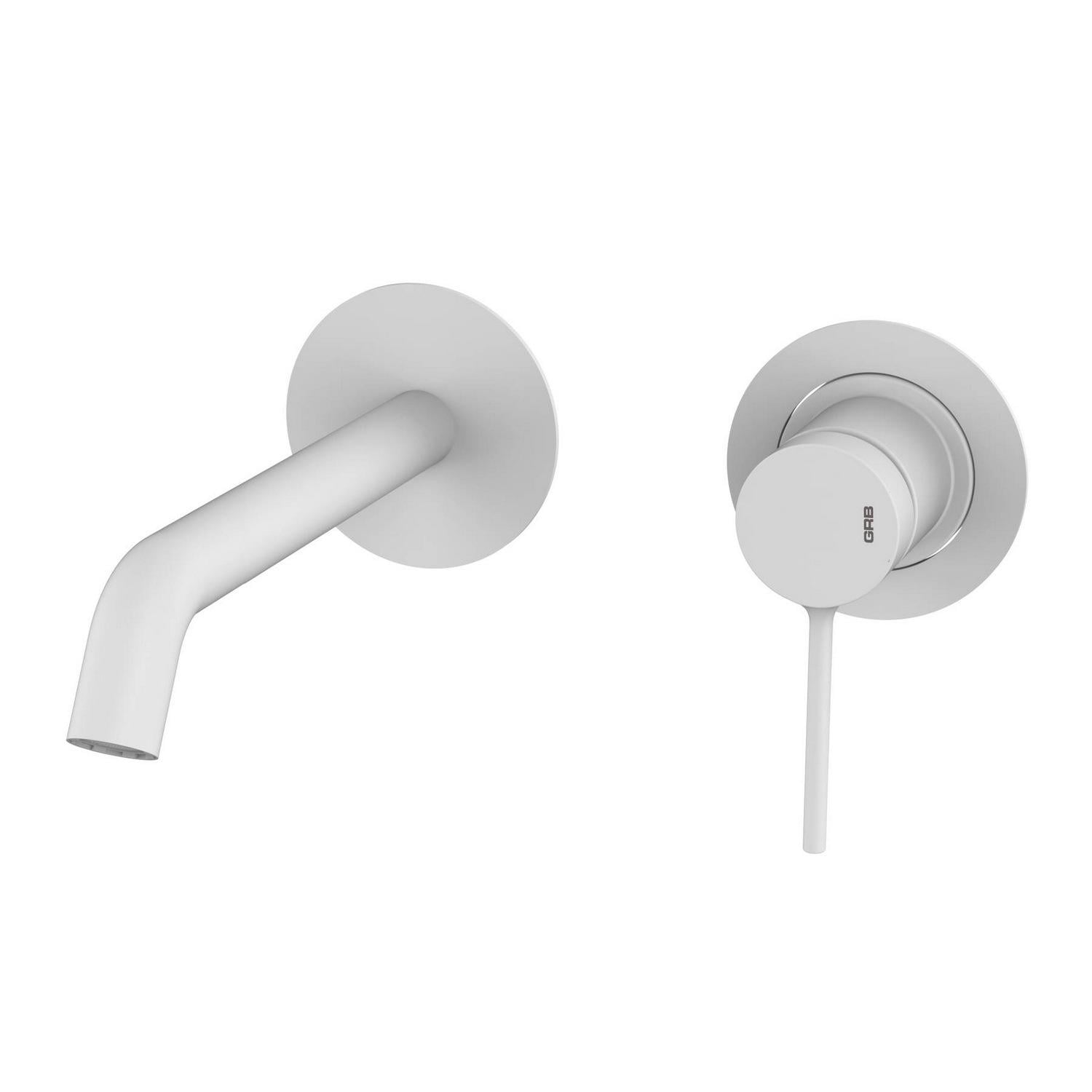 Смеситель для умывальника GRB Time 47534471 настенный однорычажный Белый (142954)