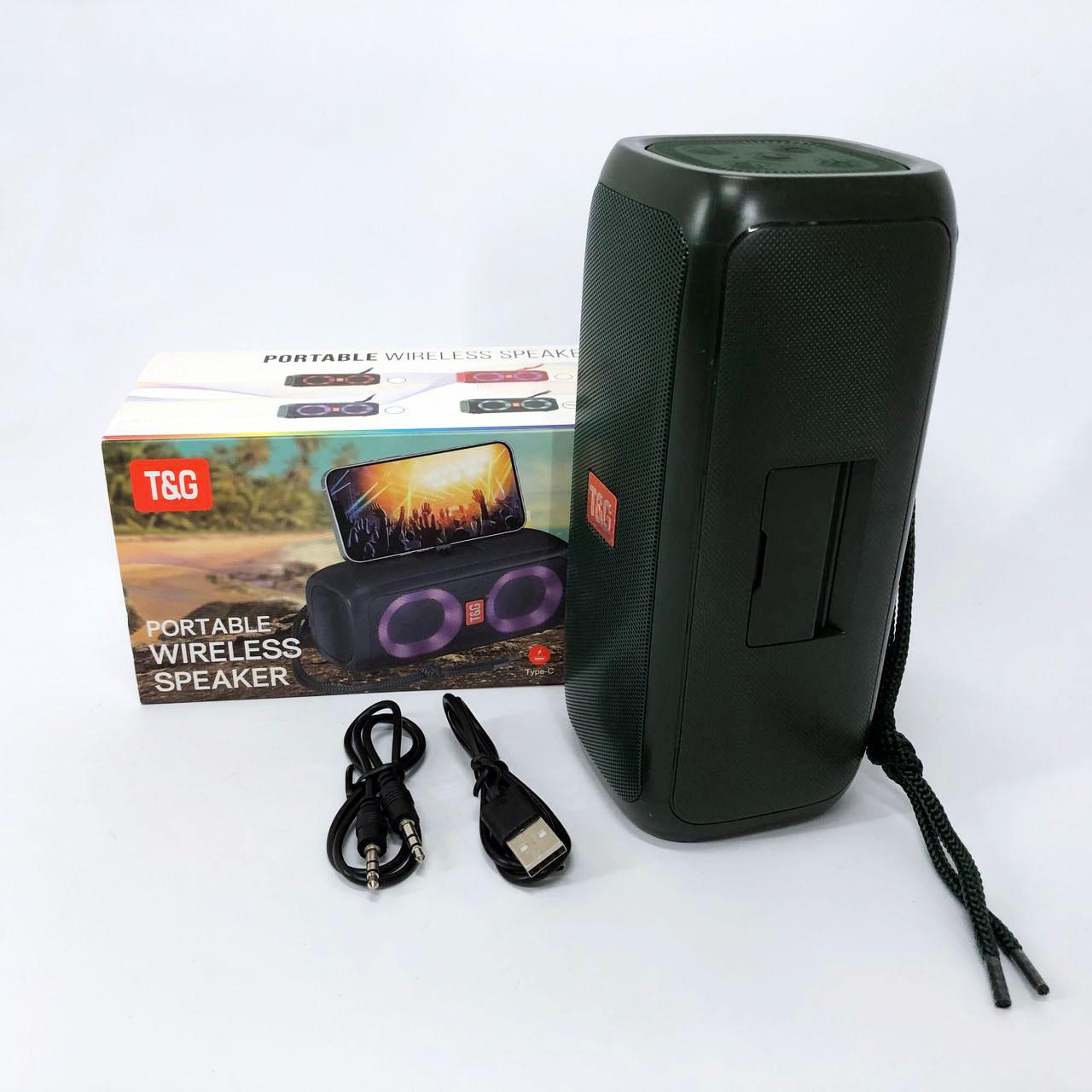 Портативна колонка TG333 2x5W з підсвічуванням RGB Зелений - фото 14 Портативна колонка TG333 2x5W з підсвічуванням RGB Зелений - фото 14