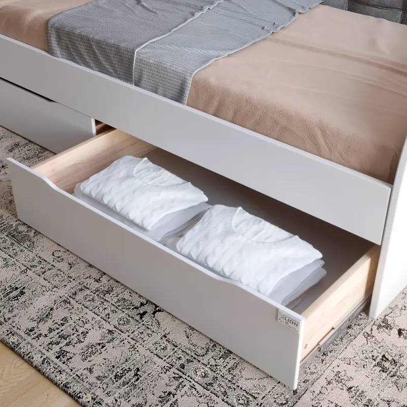 Ліжко дитяче Lion Л-7 з шухлядами та ламелями Лілі-95 90x200 см Німфея Альба (Lion-041005) - фото 3