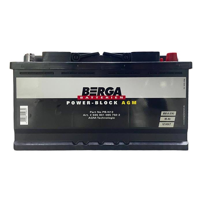 Автомобильный аккумулятор BERGA Power Block AGM 6СТ-95Ah АзЕ 850А EN (595901085)