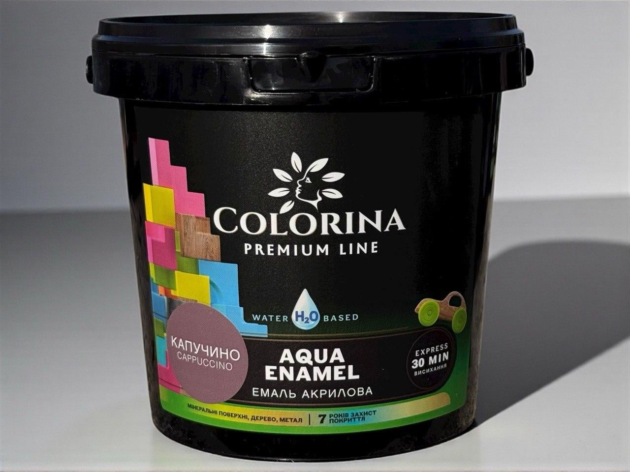 Краска акриловая Colorina Aqua ENAMEL без запаха 0,9л Капучино (31641790)