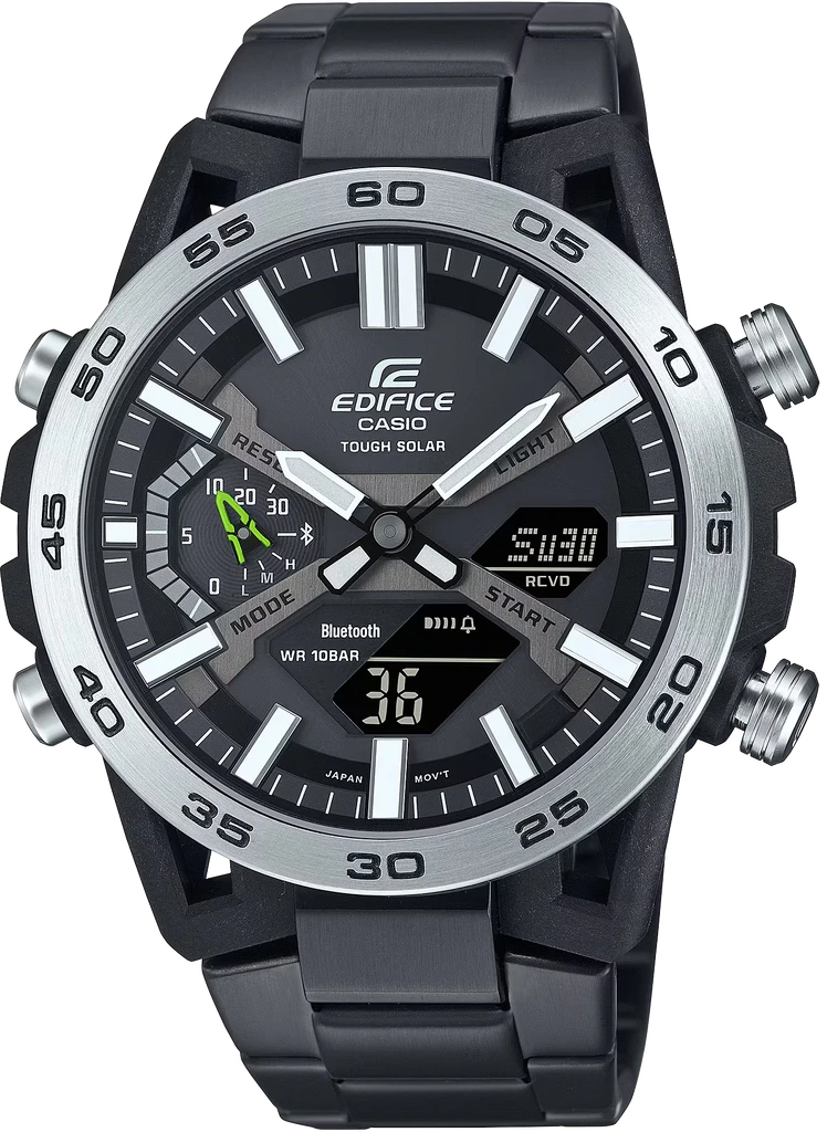 Наручные часы мужские Casio Edifice ECB-2000DD-1AEF с карбоновым корпусом/водозащитой 100 м Черный (3100234216)