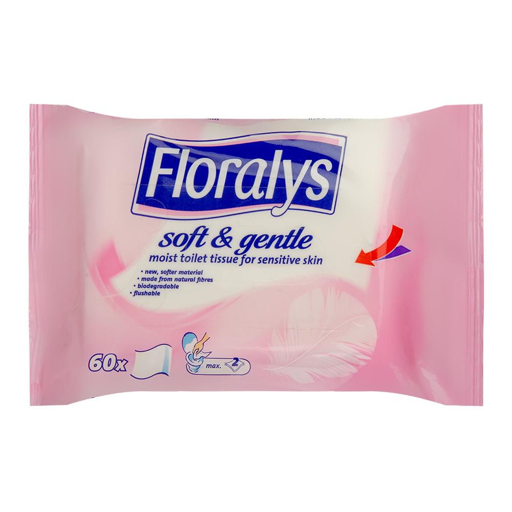 Влажная туалетная бумага-салфетки FLORALYS Sensitive 80 шт.