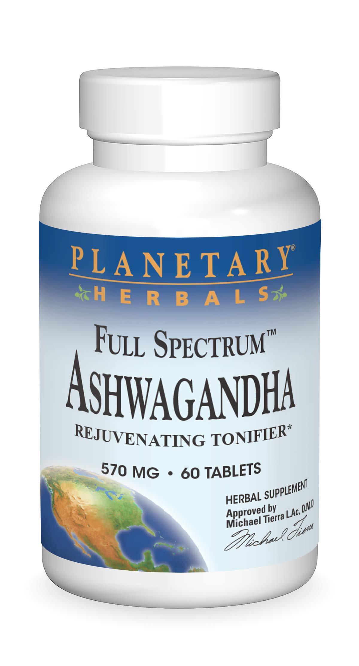 Ашваганда Planetary Herbals Full Spectrum Ashwagandha 570 mg 60 таблеток - фото 1