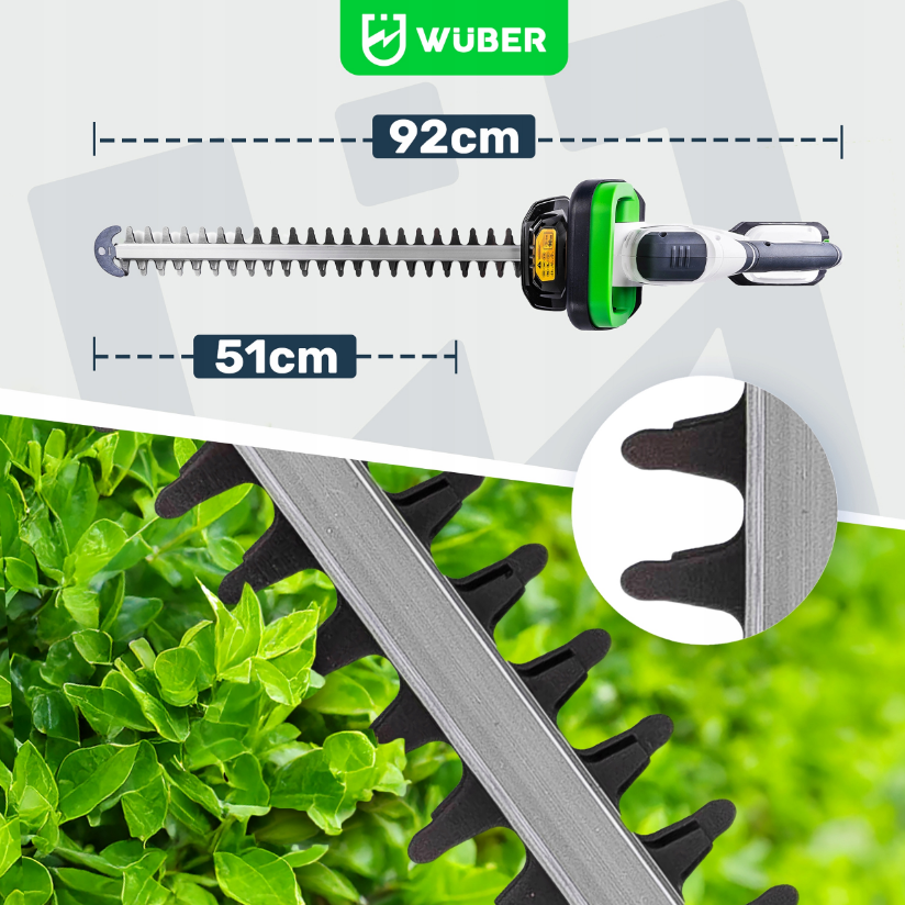 Кусторез аккумуляторный 51 см/аккумулятор 20В 2Ач Wuber - фото 5 Кусторез аккумуляторный 51 см/аккумулятор 20В 2Ач Wuber - фото 5