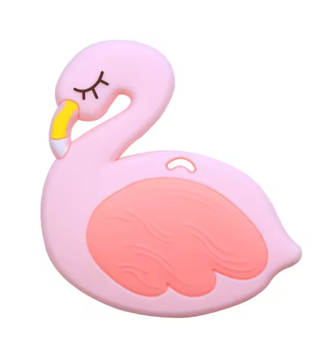 Прорезыватель для зубов Mommy Bag Фламинго силиконовый Розовый (142626)