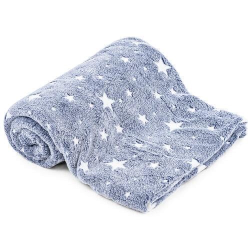 Плед-покрывало Magic Blanket светящееся в темноте детское 165х120 см Синий