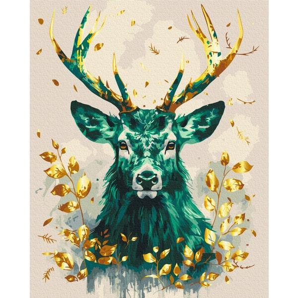 Картина по номерам BrushMe Изумрудная корона леса BS54121 с красками металлик холст на подрамнике 40x50 см (2322580344)