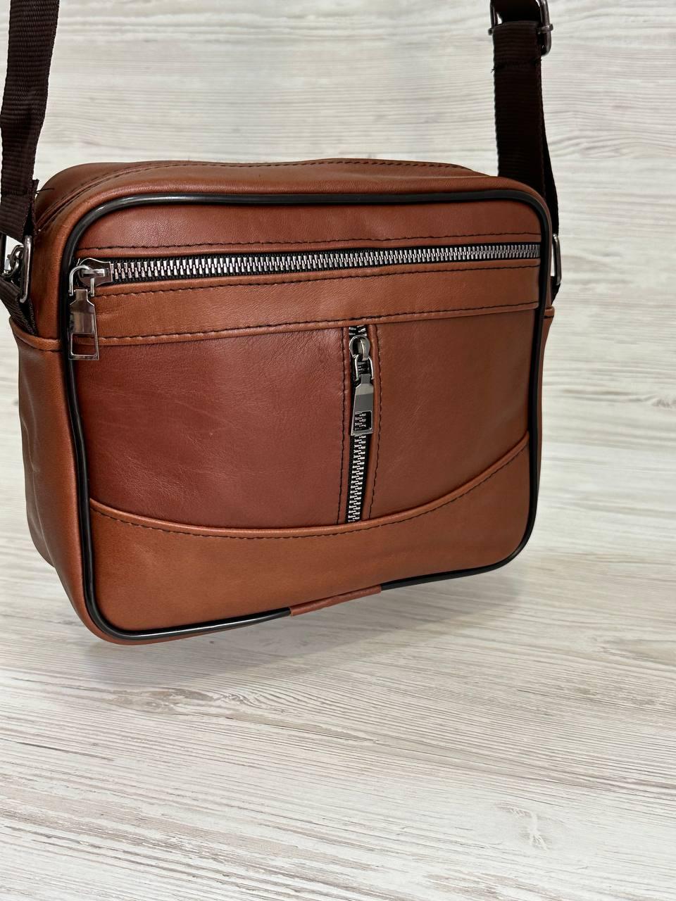 Сумка натуральная кожа Коричневый (605001)