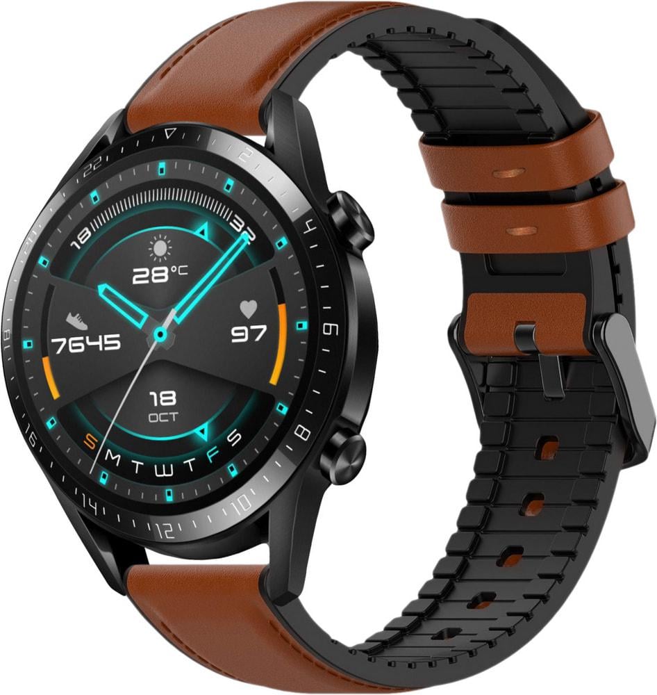 Ремешок кожаный Tamyx для Huawei Watch GT Brown (31612-30)