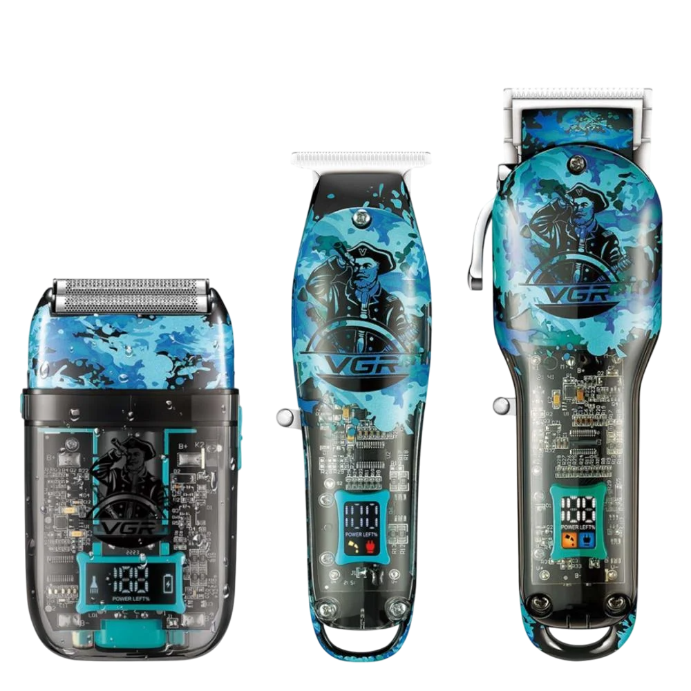 Барбер-набір VGR V-645 для стрижки волосся та бороди 3в1 машинка для стрижки/тример для волосся/шейвер для стрижки (10056)