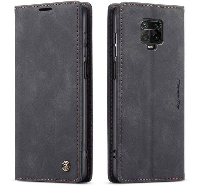 Чехол книжка с магнитом CaseMe на Xiaomi Redmi Note 9S Black (15546-2B)