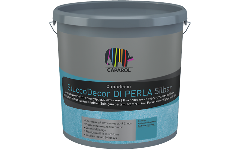 Шпаклівка декоративна інтер'єрна акрилова оксамитова Caparol Stucco Di Perla 1,25 л Сріблястий (1416776645) Шпаклівка декоративна інтер'єрна акрилова оксамитова Caparol Stucco Di Perla 1,25 л Сріблястий (1416776645)