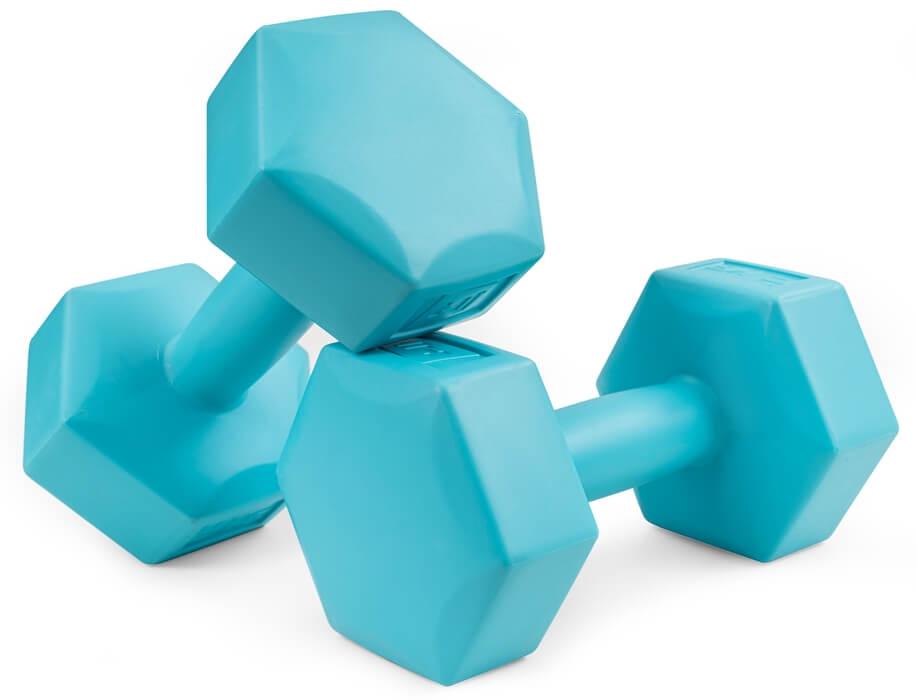 Набір гантелей Hop-Sport HS-C020DH 2х2 кг композитних Бірюзовий - фото 2