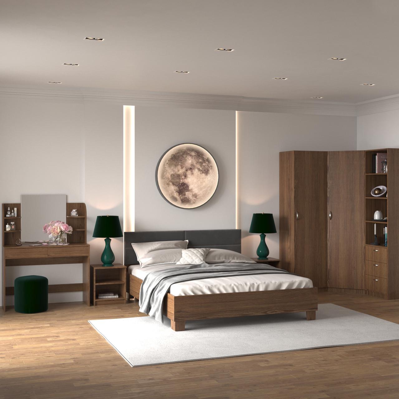 Туалетний столик New and Classic із квадратним дзеркалом 1250x1000x400 мм Дуб родос темний (ТЗ-2-1) - фото 3 Туалетний столик New and Classic із квадратним дзеркалом 1250x1000x400 мм Дуб родос темний (ТЗ-2-1) - фото 3