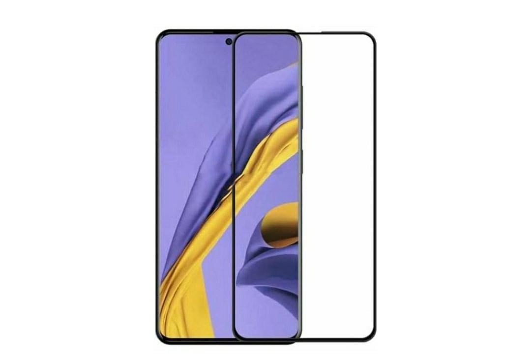 Загартоване захисне скло на Samsung Galaxy A72 (A725)  Чорна рамка