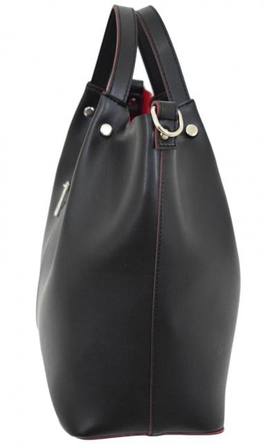 Сумка жіноча з шкірозамінника Чорний - фото 3