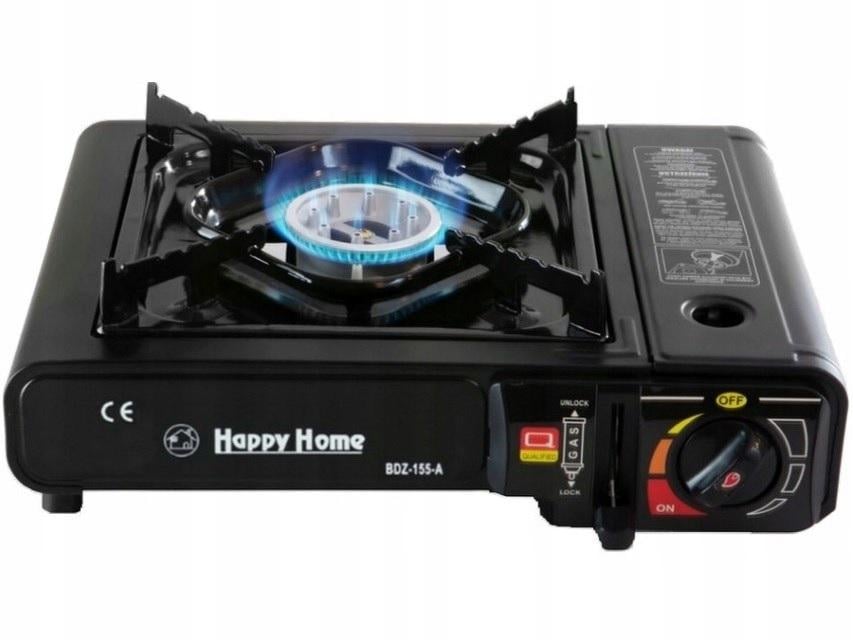 Туристична газова плита Happy Home BDZ-155-A Tradis 2F и 4 газових картриджі