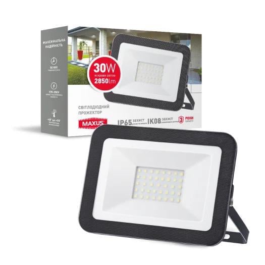 Прожектор світлодіодний Maxus FL-01 30W 5000K (1-MFL-01-3050)