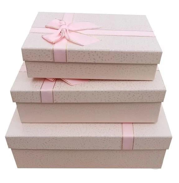 Набір подарункових коробок Stenson R33286P Colorful 3 шт. Pink