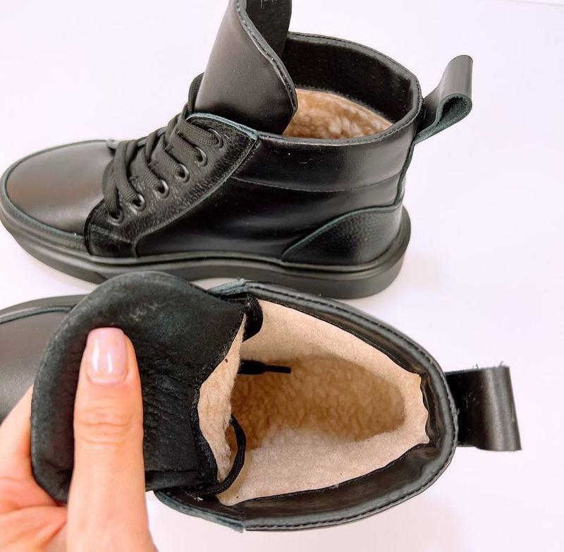 Ботинки женские кожаные Ailinda р. 39 Черный (901-2М) - фото 3