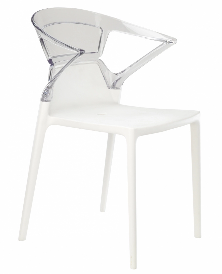 Крісло Litolan Papatya Ego-K Біле сидіння Прозорий (DR002026)